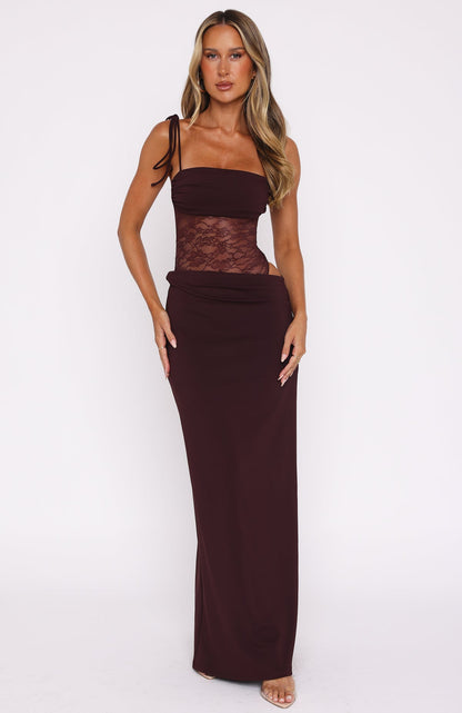 Compliment Me Maxi Dress Burgundy