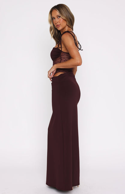 Compliment Me Maxi Dress Burgundy