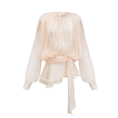 TARO |  Pleated Ruffled Mini Dress